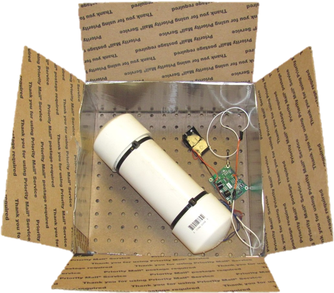 Victim Operated Cardboard Box - Ied Cardboard Box (1124x1007), Png Download