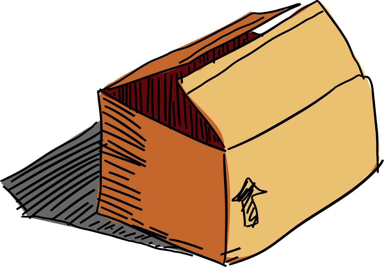 Cardboard Boxes Clipart (600x419), Png Download