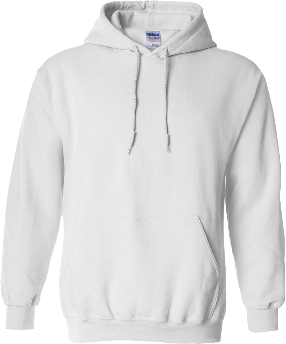 white hoodie front