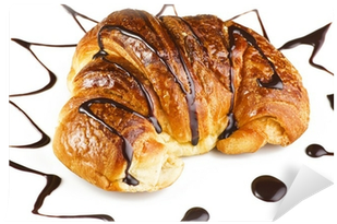 Fresh And Tasty Croissant On The White Wall Mural • - Croissant Dulce (400x400), Png Download