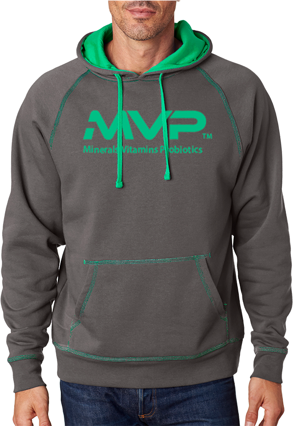 Grey & Green Hoodie - J.america Adult Shadow Hooded Fleece, Style J8883, (709x833), Png Download