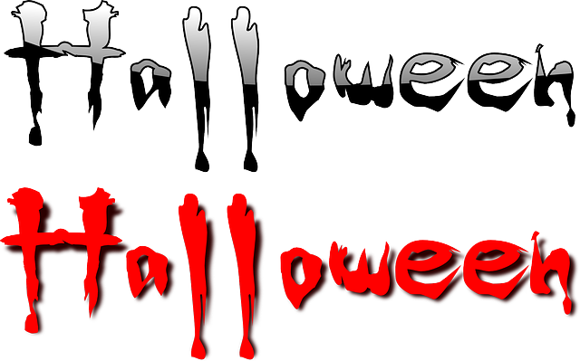 Horror Halloween, Text, Blood, Dripping, Horror - Halloween Vector Free Png (640x399), Png Download