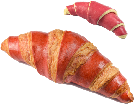 Butter Croissant Red Duo With Raspberry Filling - Круассаны Двухцветные (500x500), Png Download