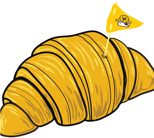 French Butter Croissant - Croissant (500x500), Png Download