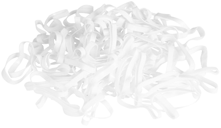 Postman Rubber Band 200gm - Kerbl Plaiting Bands White 500 Pack (480x267), Png Download