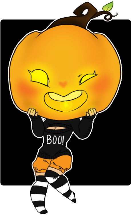 Chibi Clipart At Getdrawings - Chibi Pumpkin Head (576x831), Png Download