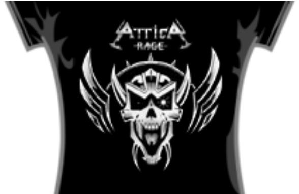 Womens Classic Skull T-shirt - Attica Rage Ruin Nation (609x381), Png Download
