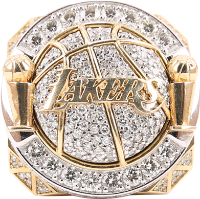 Nba Finals Trophy Png - Lakers Rings (400x400), Png Download