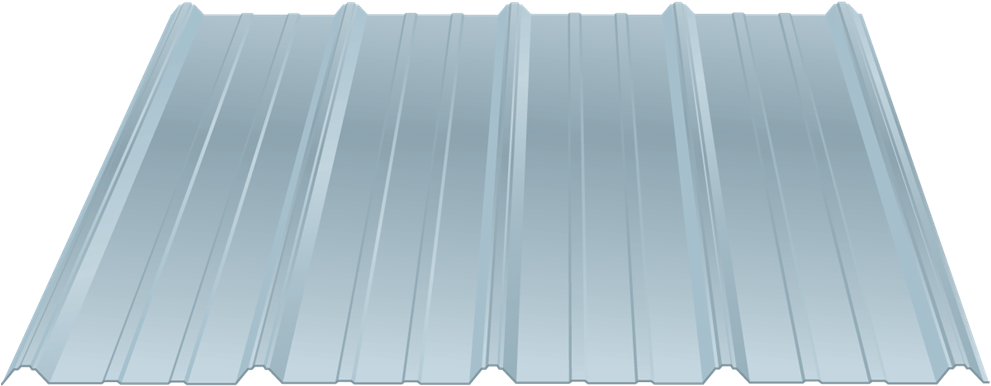 Ribbed Steel Roof Panels - Imperial Rib Metal Roofing (991x513), Png Download