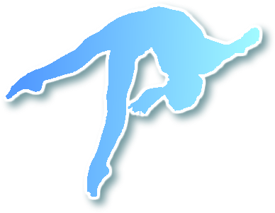 Gymnast Clipart Transparent - Gymnast Clip Art Blue (407x358), Png Download