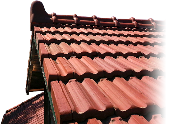 Clay Tile Roofing - Roof (568x413), Png Download
