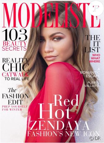 L'actrice Zendaya En Couverture Du Magazine Modeliste - Zendaya In Magazine (637x460), Png Download