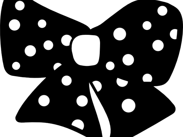 Dots Clipart Black Hair Bow - Minnie Mouse (640x480), Png Download