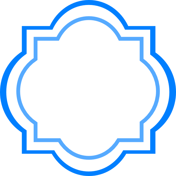 Blue Fancy Label Svg Clip Arts 600 X 600 Px (600x600), Png Download