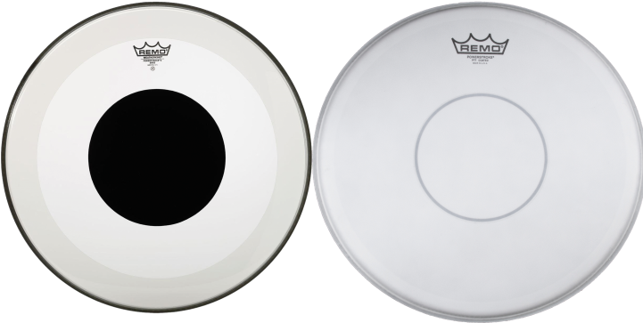 Powerstroke 77 And Powerstroke 3 Black Dot Drumheads - Remo Powerstroke 3 Clear Black Dot Bass Drum Head (720x536), Png Download