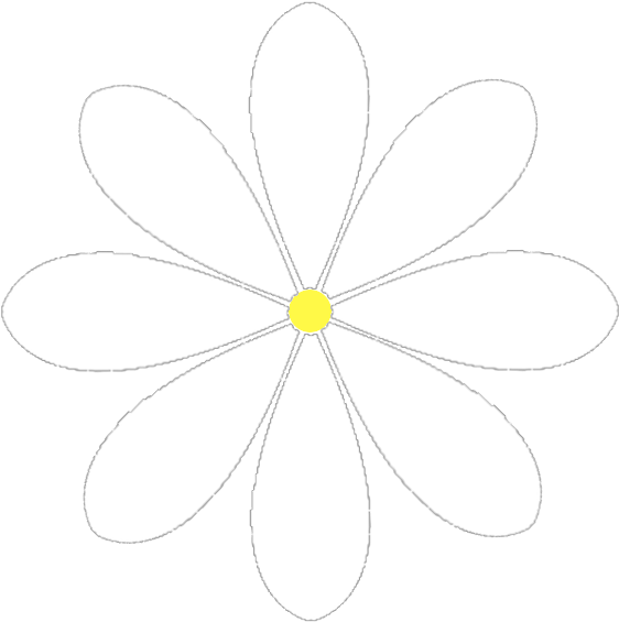 Felt Roses On Pillow White And Yellow Flower - Line Art (600x600), Png Download