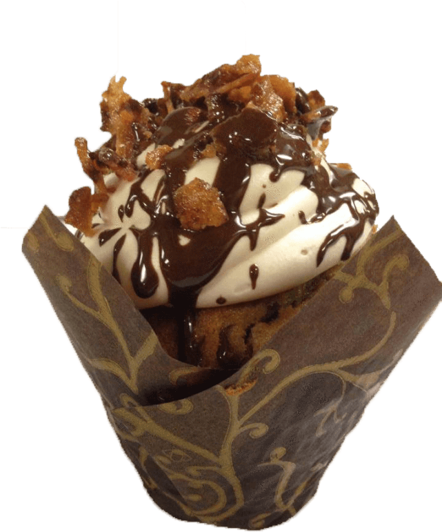 Bacon & French Toast Cupcake - Cupcake (900x900), Png Download