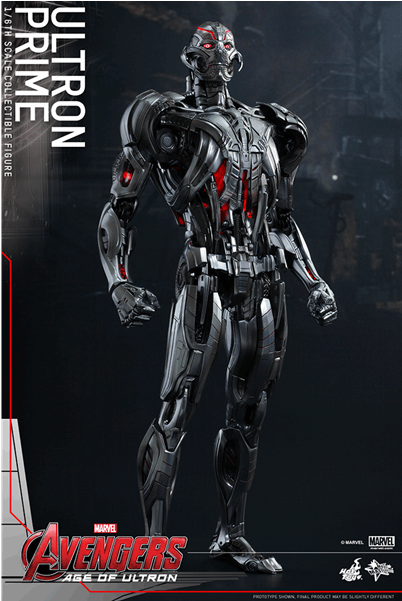 1 Of - Hot Toys Marvel Avengers Age Of Ultron Ultron Prime (600x600), Png Download