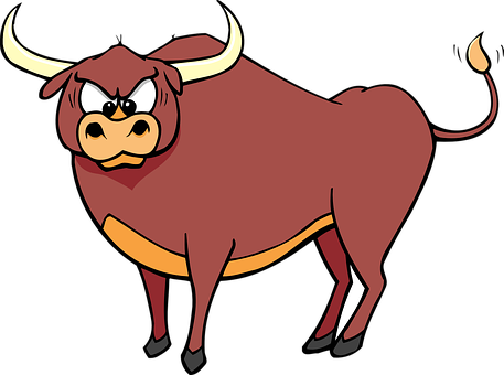 Bull Animal Mammal Domestic Farm Cattle Br - Clip Art Bull (457x340), Png Download