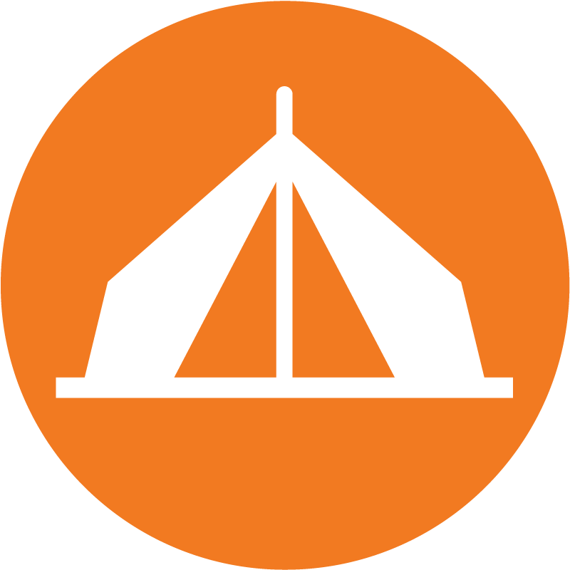 Canopy Clipart Party Tent - Tent Icon In Circle (825x830), Png Download