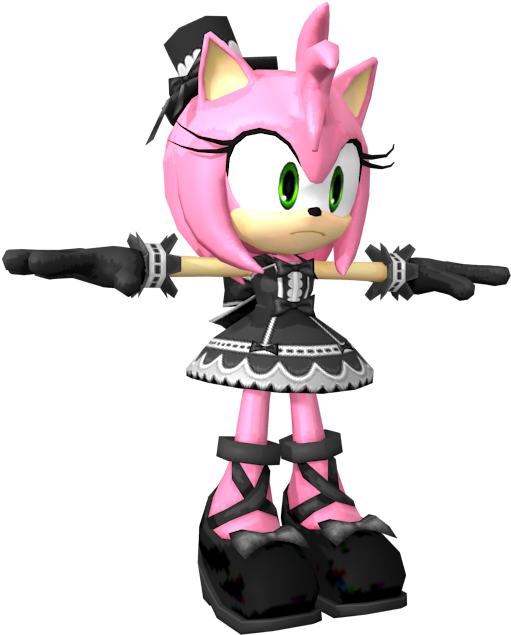 Gothic Amy Runners - Amy Rose (750x650), Png Download