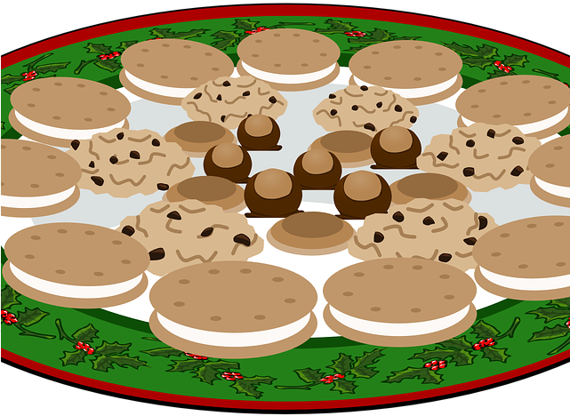 Plate Of Cookies Clipart - Cookie (640x480), Png Download