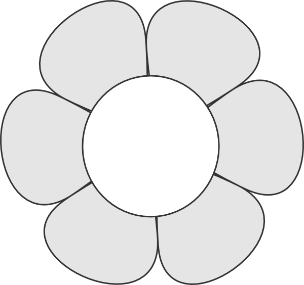 Uncolored Daisy Svg Clip Arts 600 X 564 Px (600x564), Png Download