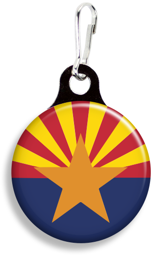 Fetch Life Pet Outfitters Dog & Cat Collar Clips - Arizona Flag Round (353x530), Png Download