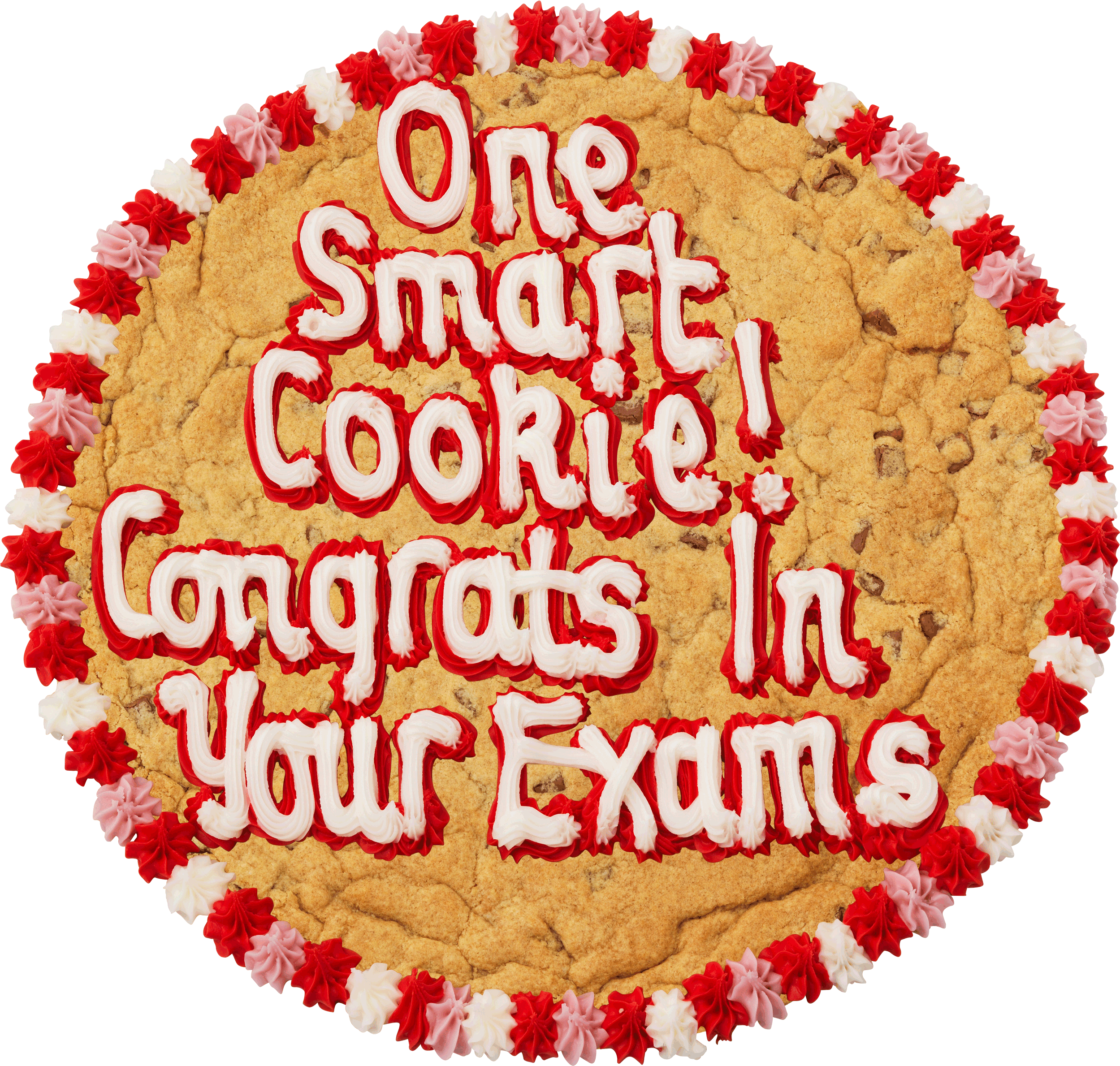 Congrats In Your Exams - Valentine Cookie Cake (2500x2500), Png Download