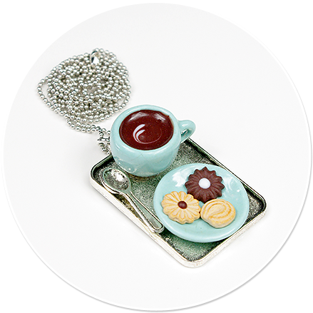 Necklace With Cup And Cookies No - Lebkuchen (450x450), Png Download