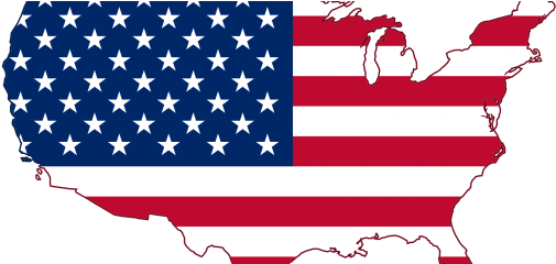 Six Dead In Flash Flood Near Utah-arizona State - Us Map With American Flag (513x239), Png Download
