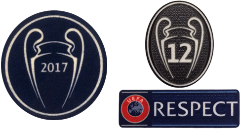 Ucl 2017 Champions Patch / Badge Of Honour 12 Patch - Official Euro 2016 Patch Set Soccer Jersey Badges Football (600x600), Png Download