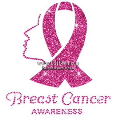 Customized Pink Glitter Breast Cancer Awareness - Breast Cancer (450x450), Png Download