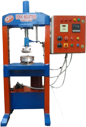 Semi Automatic Hydraulic Paper Plate Making Machine - Hand Press Paper Plate Making Machine (356x450), Png Download