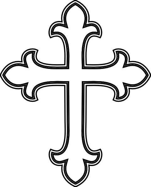 Image Gallery For - Cross Clipart Black And White (480x597), Png Download
