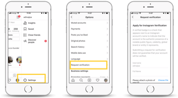 Request Verification On Instagram - Instagram (600x356), Png Download