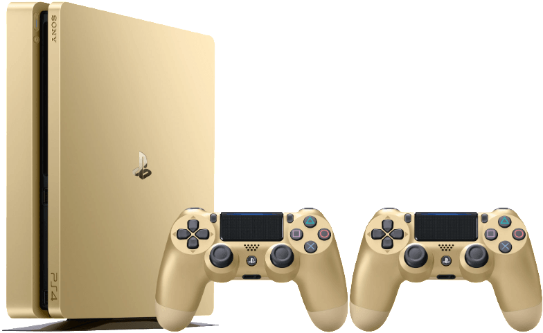 Picture Of Sony Playstation 4 Ps4 Gold 500gb Slim סוני - Playstation 4 1tb Limited Edition Console - Gold (786x587), Png Download