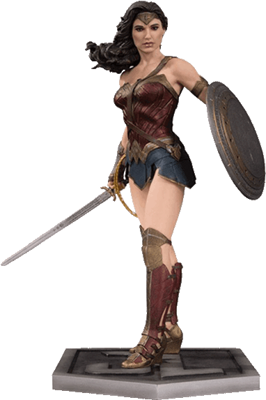Justice League Movie Wonder Woman Dc Collectibles Statue (600x600), Png Download