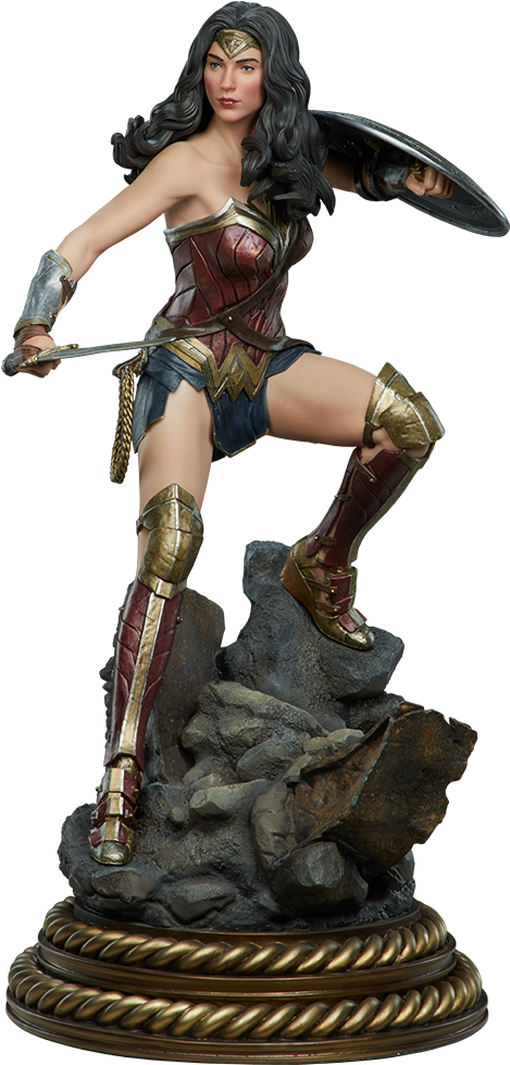 Wonder Woman Premium Format™ Figure - Batman V Superman Dawn Of Justice Wonder Woman Premium (480x979), Png Download