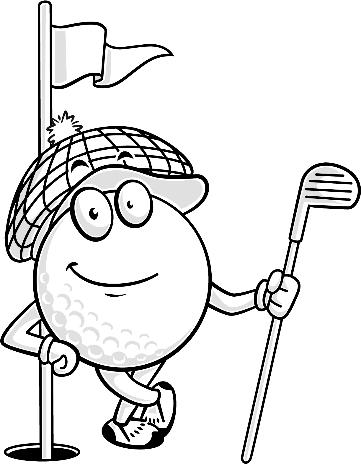 Golf Flag Drawing At Getdrawings - Golf Flag Drawing (1361x1650), Png Download