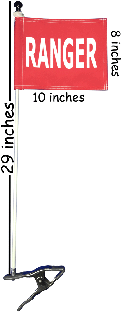 Golf Cart Or Boat Flagpole (392x1000), Png Download