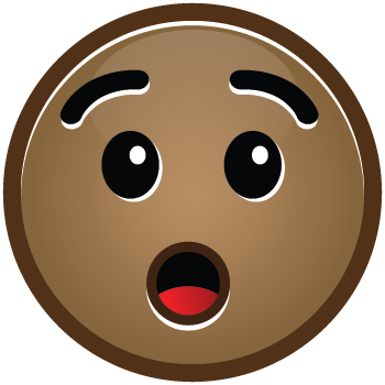 Surprise - Brown Emoji Sad Face (350x350), Png Download