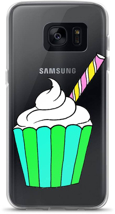 Cute Cupcake Samsung Case - Samsung (1000x1000), Png Download
