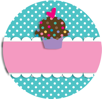 Cupcake Circles 1 Inch Blue - Its A Girl Purple Elephant (375x375), Png Download