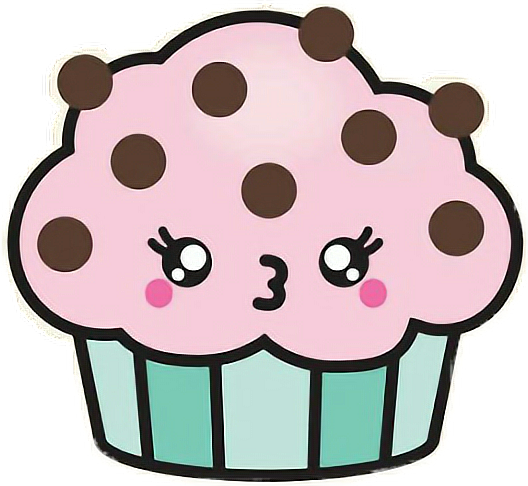 Cute Cupcakes Png Images Of Kawaii Cupcakes (528x486), Png Download