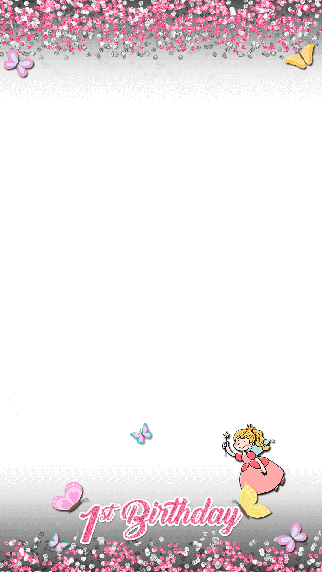 Glitter Fairy 1st - Cartoon (1080x1920), Png Download