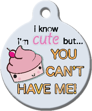 Qr Digital Dog & Cat Id Tag Cute As A Cupcake - Dog Tag Art Cute As A Cupcake Pet Id Tag Large (400x400), Png Download