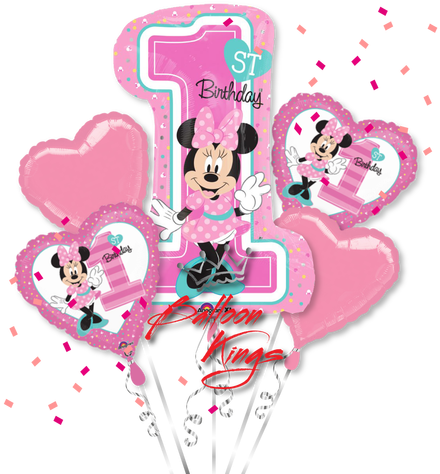 Download Hd Minnie Mouse Birthday Png 28 Minnie 1st Birthday Balloon Mylar Balloons Foil Transparent Png Image Nicepng Com