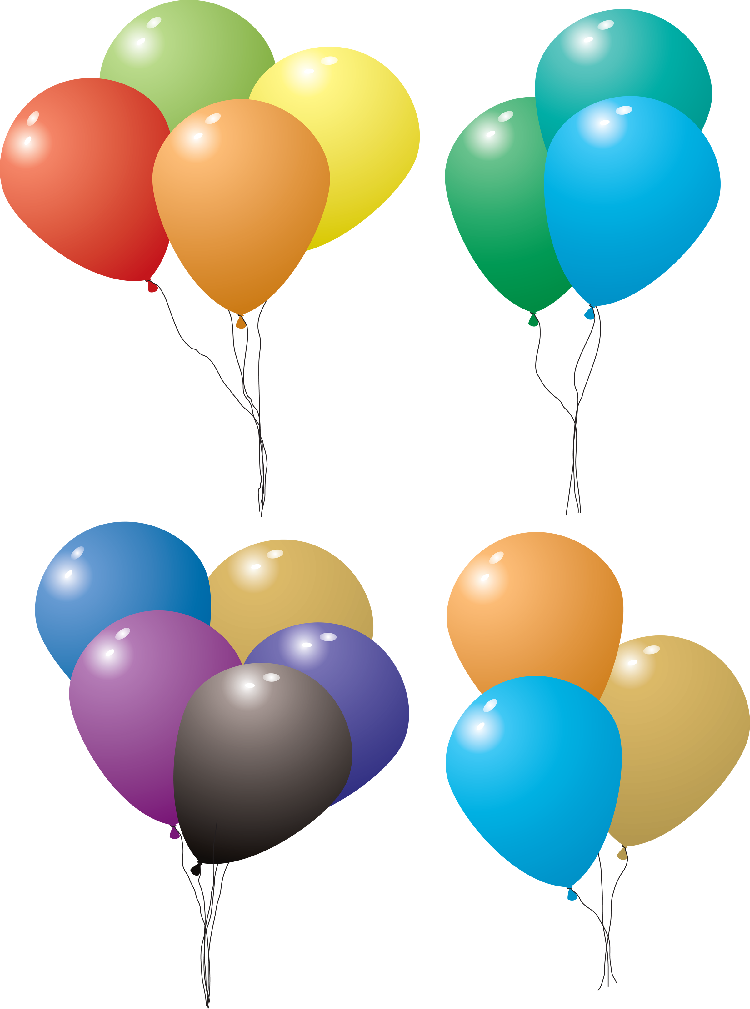Happy Birthday Balloons Png Images - Balloon Png (2400x3228), Png Download