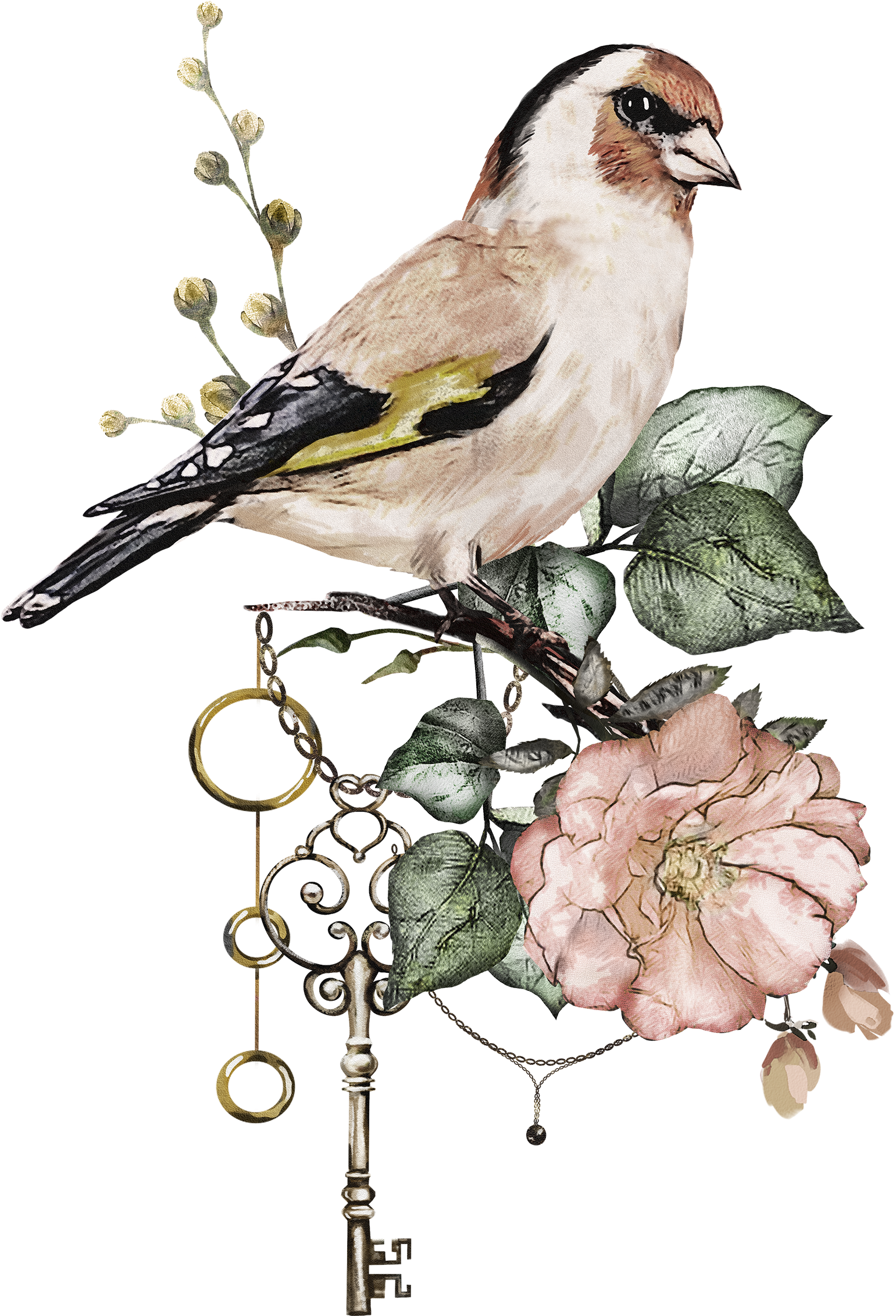 Watercolor Art, Watercolor Flowers, Bird Art, Colorful - Watercolor Painting (1900x2759), Png Download